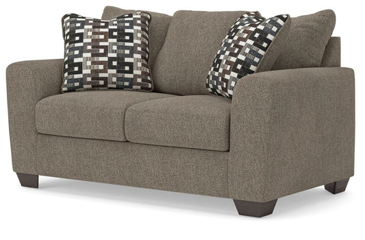 Triston - Peaks - Loveseat - Suede Stationary Loveseats by Benchcraft® - Walls Furniture & Mattress