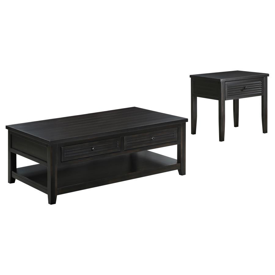 Concord - Coffee And End Table Set Distressed Table Sets by Coaster Fine Furniture - Walls Furniture & Mattress