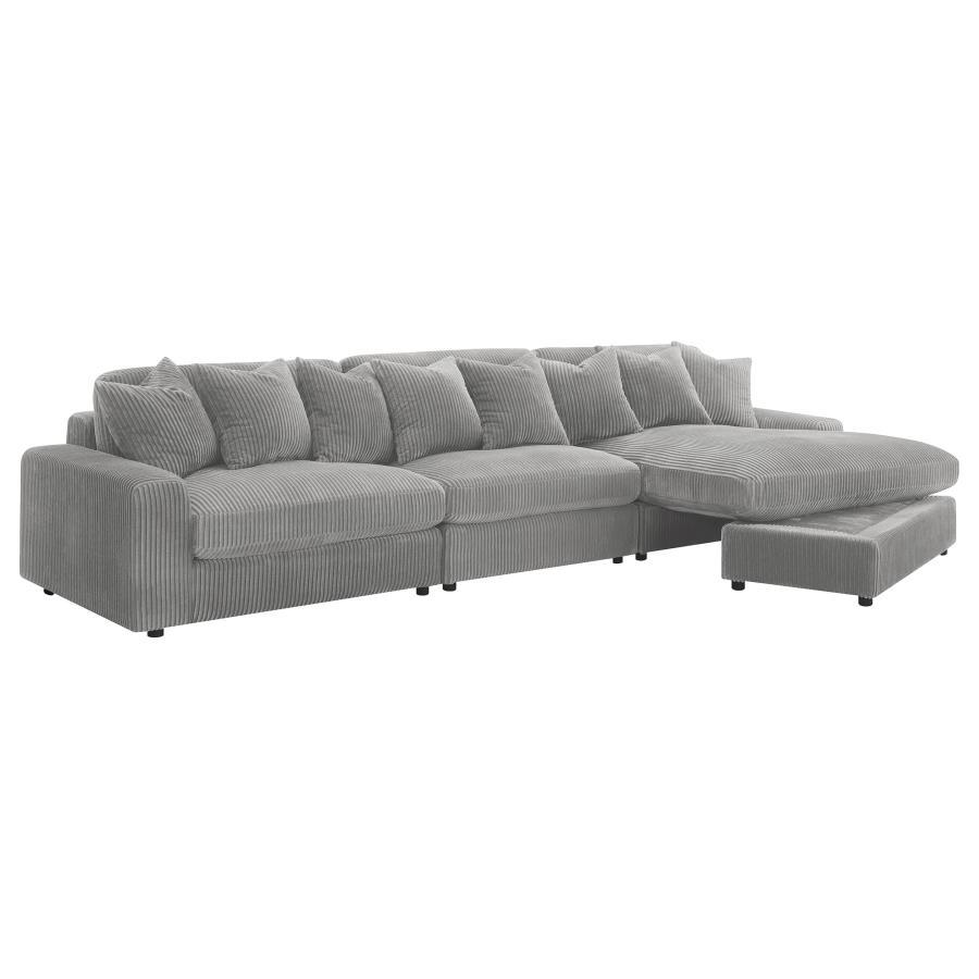 Blaine - Reversible Upholstered Chaise Sectional Sofa Stationary Sectionals by Coaster Fine Furniture - Walls Furniture & Mattress