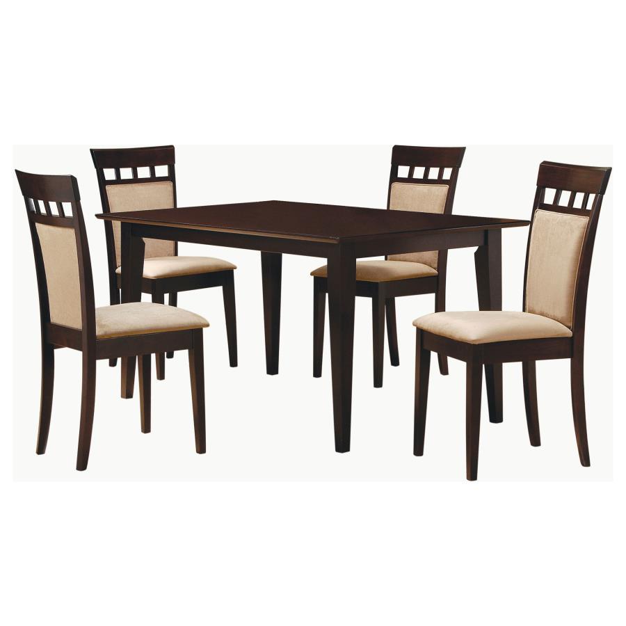Gabriel - 5 Piece 59" Rectangular Dining Set - Cappuccino 5 Piece Dining Room Sets by Coaster Fine Furniture - Walls Furniture & Mattress