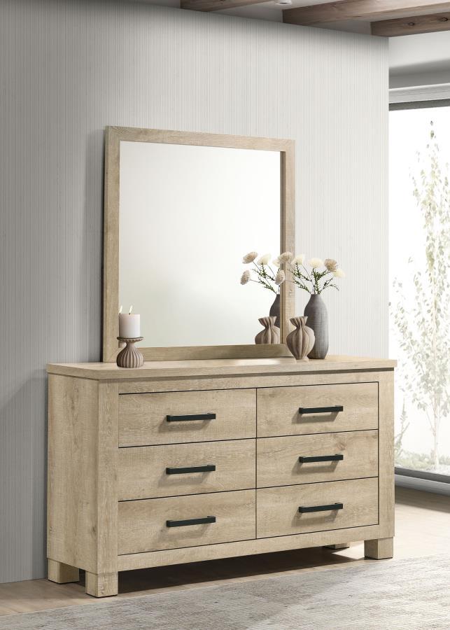 Oakglen - 6 - Drawer Bedroom Dresser Dressers by Coaster Fine Furniture - Walls Furniture & Mattress