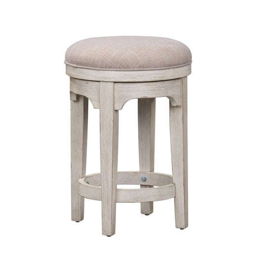 Farmhouse Reimagined - Console Swivel Stool - White Counter Height (24" - 27") by Liberty Furniture - Walls Furniture & Mattress
