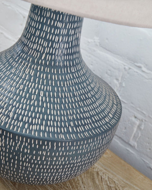Schylarmont - Metal Table Lamp - Antique Gray / White Table Lamps by Signature Design by Ashley® - Walls Furniture & Mattress