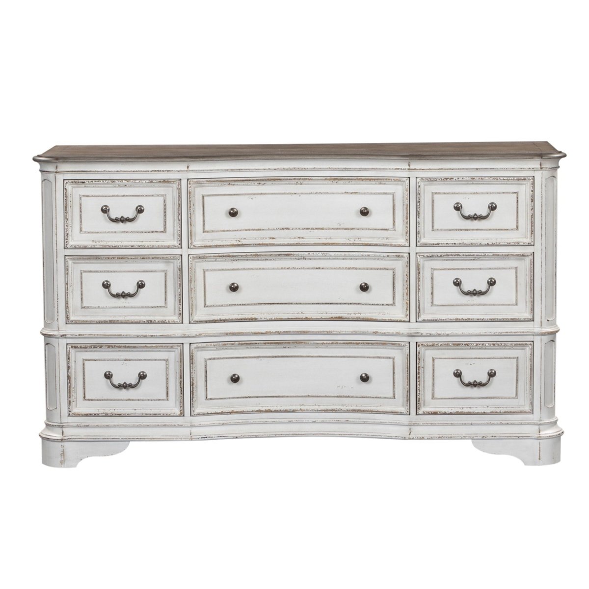 Magnolia Manor - 9 Drawer Dresser - White Dressers by Liberty Furniture - Walls Furniture & Mattress
