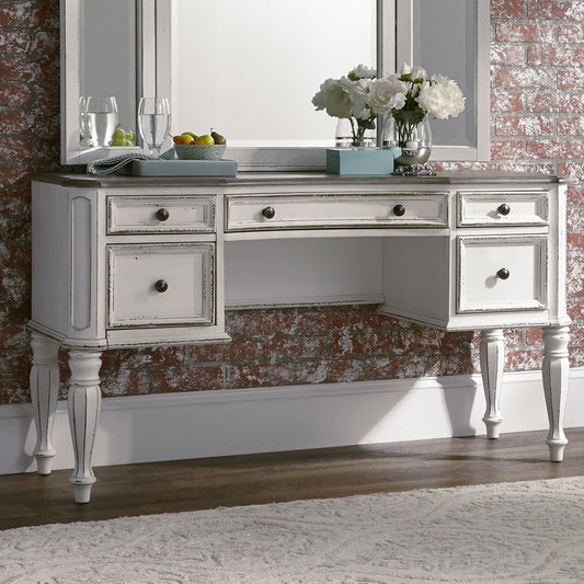 Magnolia Manor - Vanity Desk - White Vanity Desks by Liberty Furniture - Walls Furniture & Mattress
