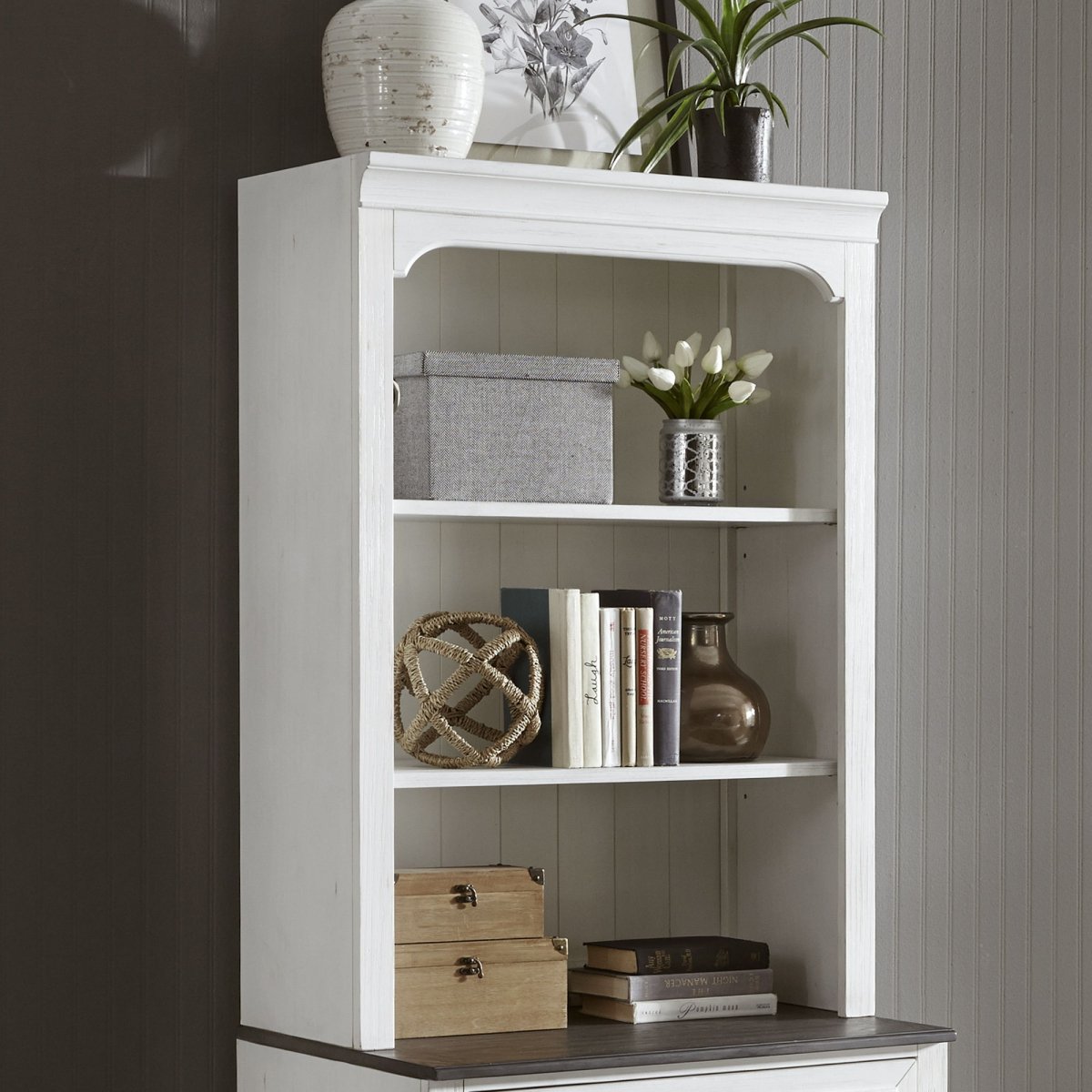 Allyson Park - Bunching Lateral File Hutch - White Hutches by Liberty Furniture - Walls Furniture & Mattress