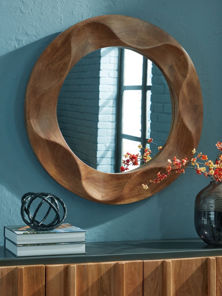 Aajon - Brown - Accent Mirror Accent Mirrors by Signature Design by Ashley® - Walls Furniture & Mattress