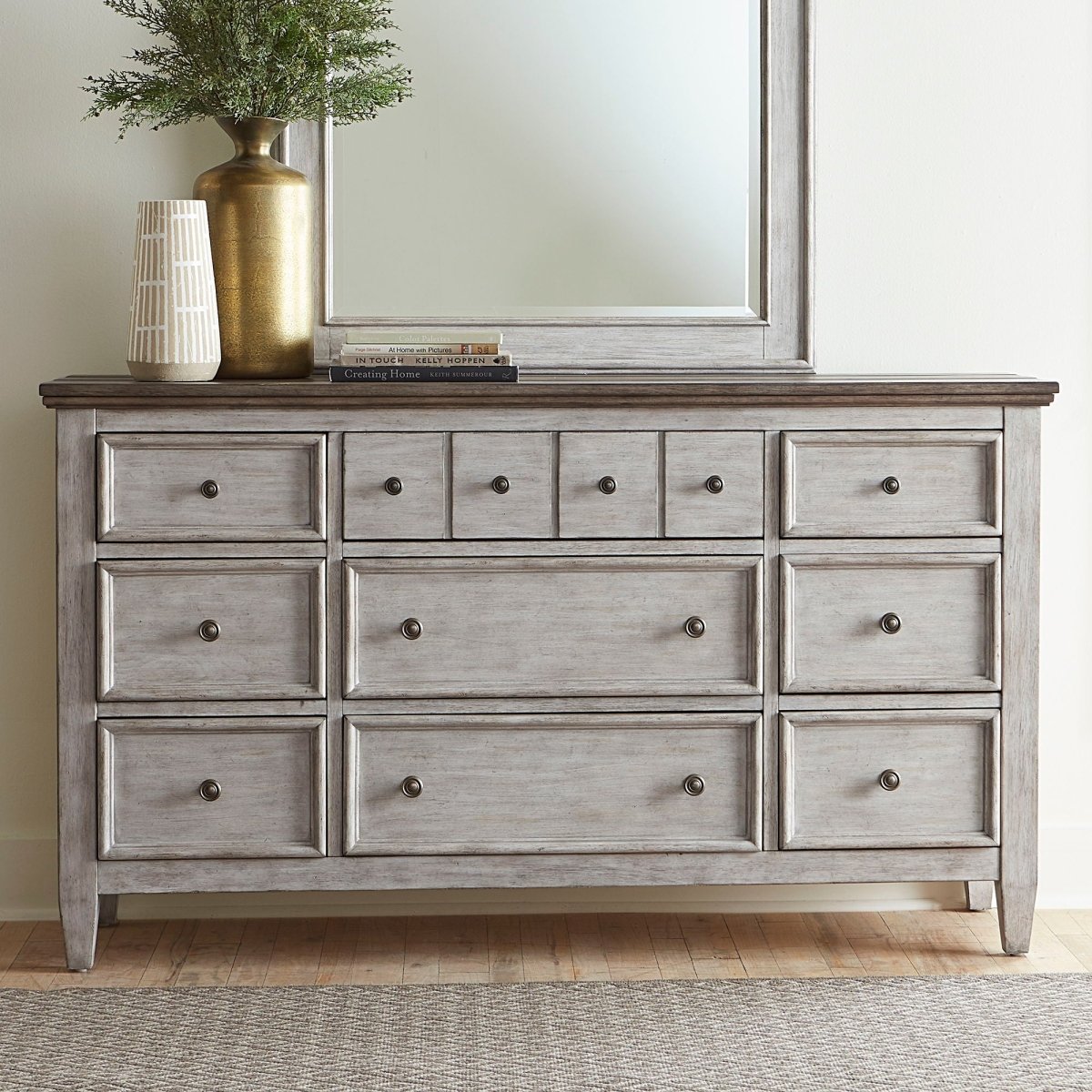 Heartland - 9 Drawer Dresser - White Dressers by Liberty Furniture - Walls Furniture & Mattress