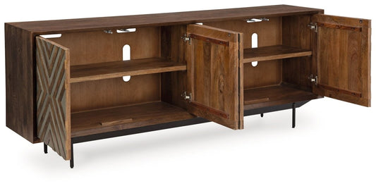 Dreggan - Accent Cabinet - Brown / Gold Finish Accent Cabinets by Signature Design by Ashley® - Walls Furniture & Mattress