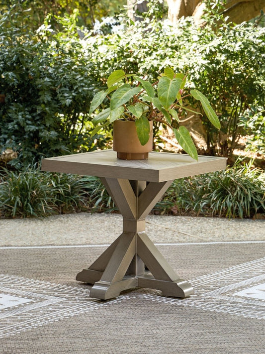 Laguna Heights - Square End Table - Beige End Tables by Signature Design by Ashley® - Walls Furniture & Mattress