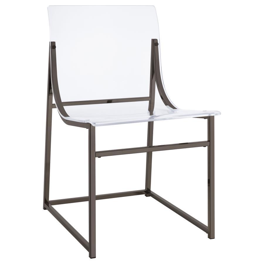 Adino - Acrylic Dining Side Chair (Set of 2) Chair Sets by Coaster Fine Furniture - Walls Furniture & Mattress