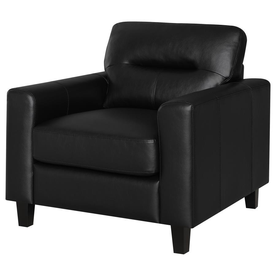 Scotland - Faux Leather Upholstered Track Arm Chair Arm Chairs by Coaster Fine Furniture - Walls Furniture & Mattress