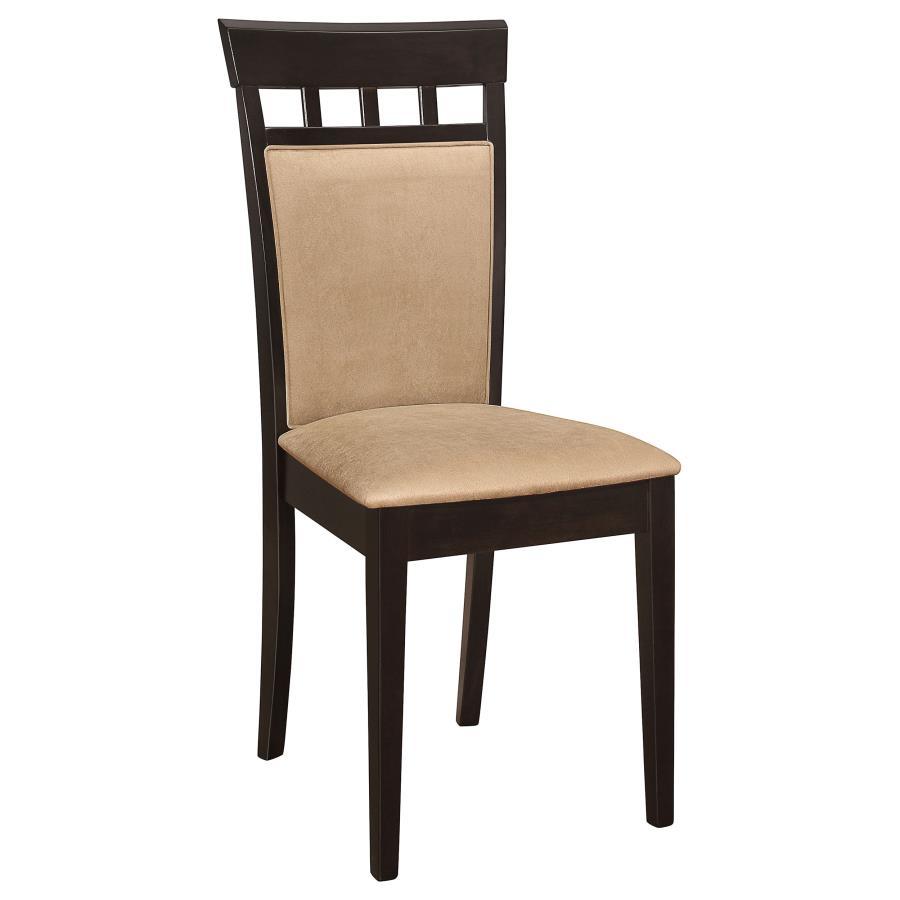 Gabriel - Closed Back Side Chairs (Set of 2) - Cappuccino Chair Sets by CoasterEveryday - Walls Furniture & Mattress