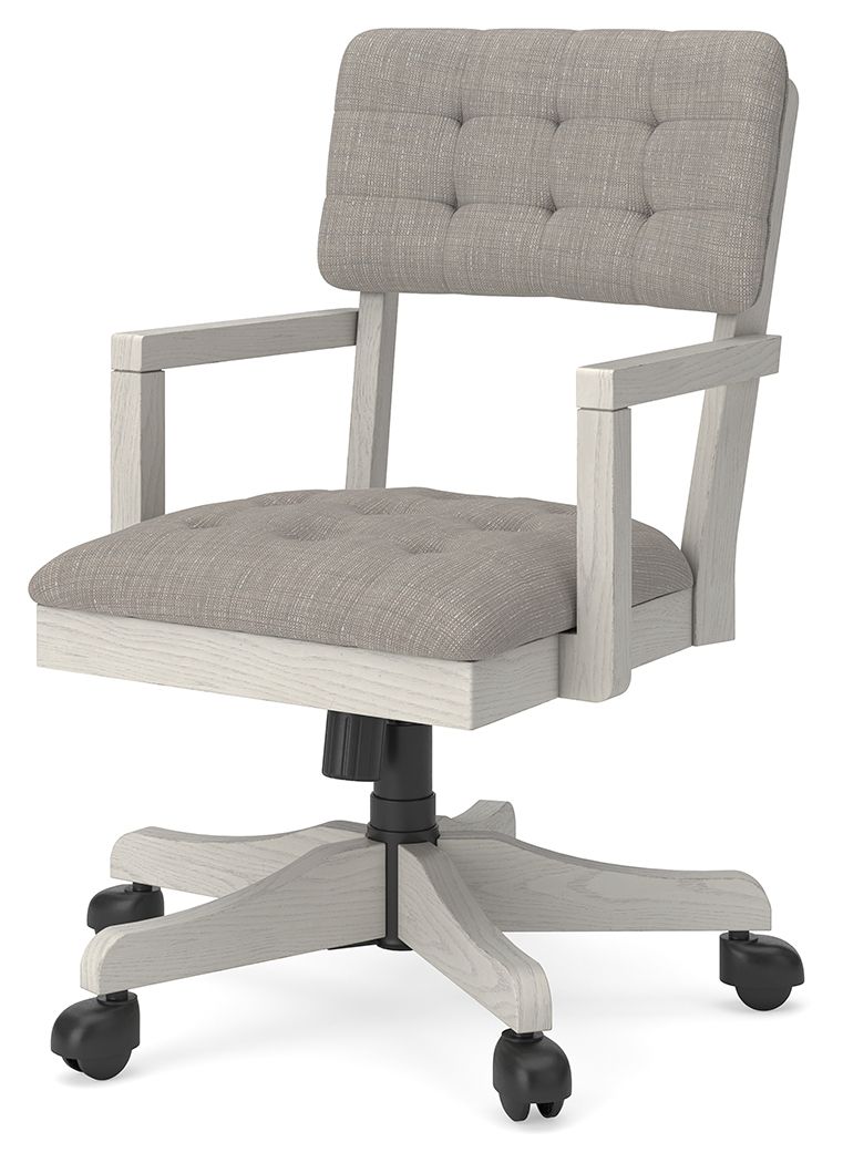 Robbinsdale - Home Office Desk Chair - Antique White Desk Chairs by Signature Design by Ashley® - Walls Furniture & Mattress