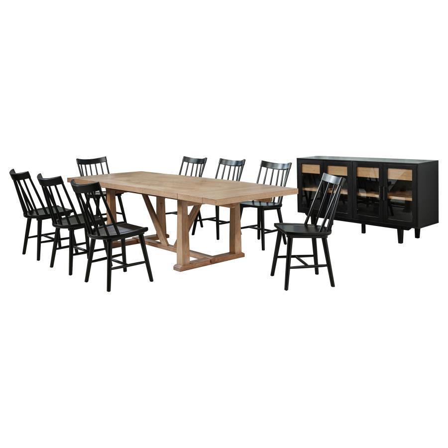 Middleton - 106" Extension Leaf Dining Set 8 + Piece Dining Room Sets by Coaster Fine Furniture - Walls Furniture & Mattress