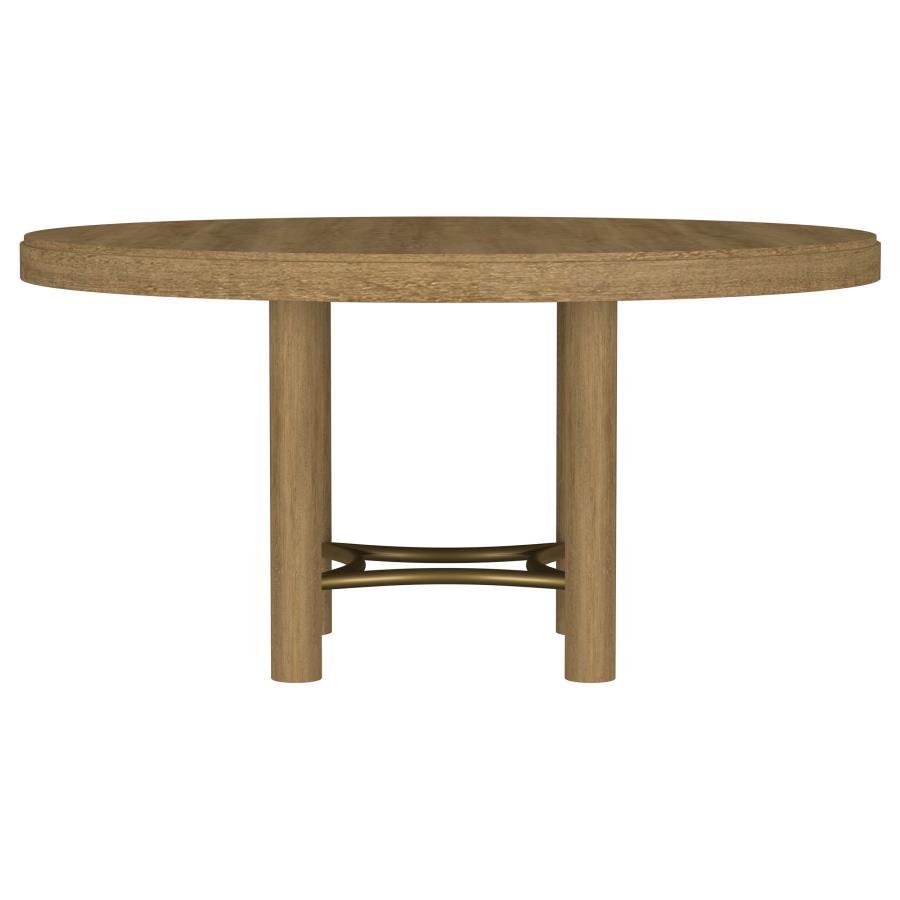 Arini - 60" Round Wood Dining Room Table - Sand Wash Dining Tables by Coaster Fine Furniture - Walls Furniture & Mattress
