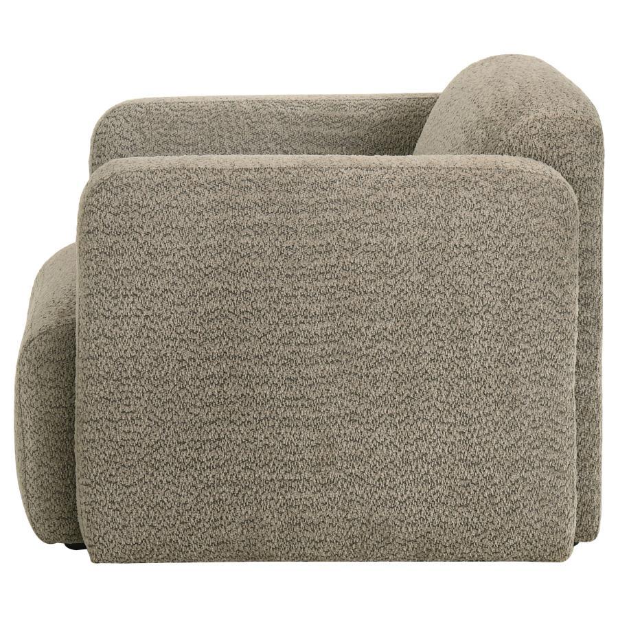 Dorset - Fabric Upholstered Round Track Arm Accent Chair Arm Chairs by Coaster Fine Furniture - Walls Furniture & Mattress