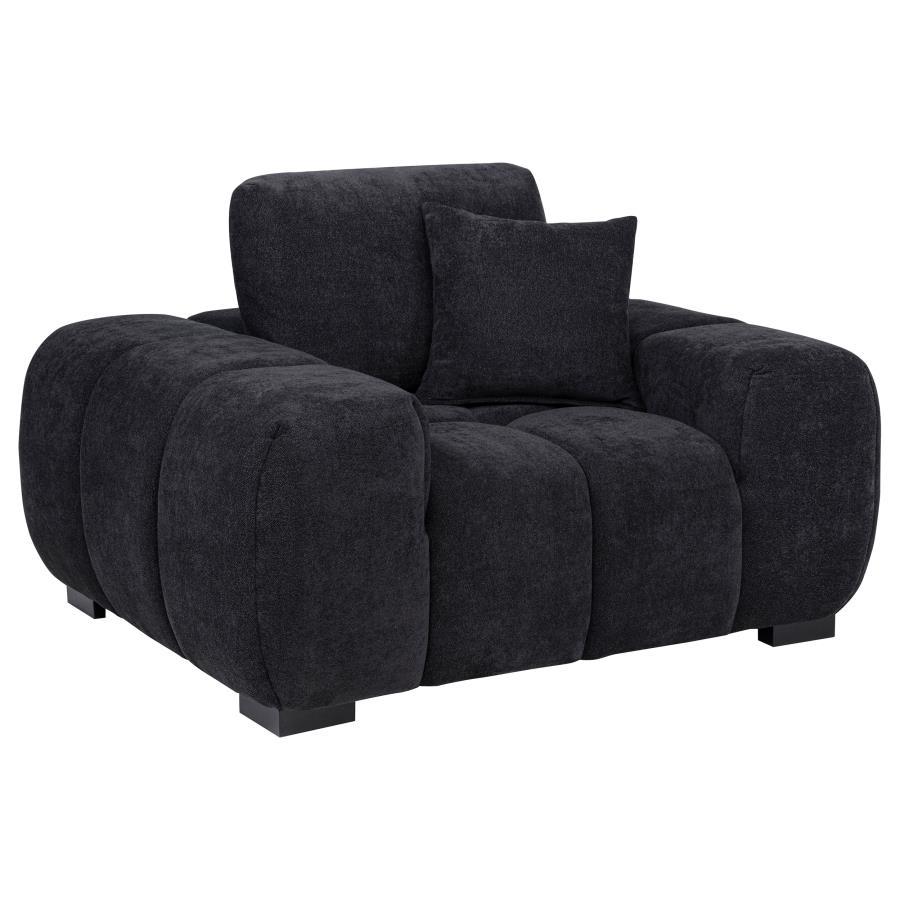 Octavia - Fabric Upholstered Track Arm Accent Chair Arm Chairs by Coaster Fine Furniture - Walls Furniture & Mattress