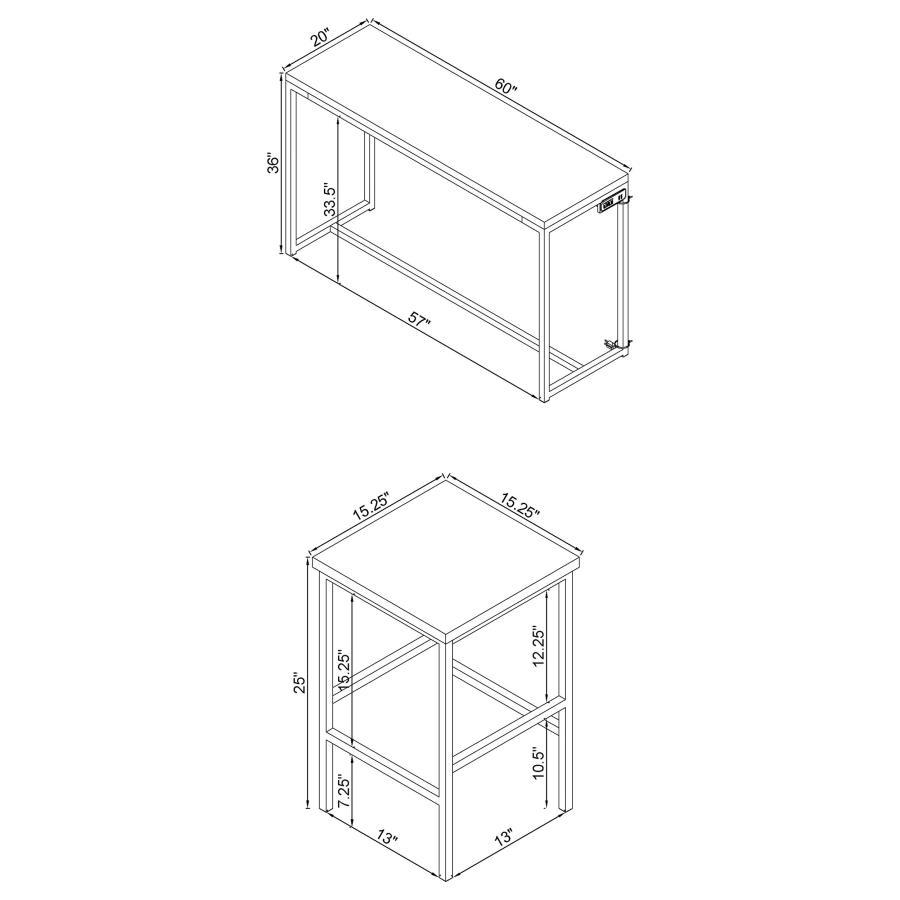 Cassidy - 4 Piece Counter Height Dining Table Set - Dark Oak 4 Piece Dining Room Sets by CoasterEveryday - Walls Furniture & Mattress