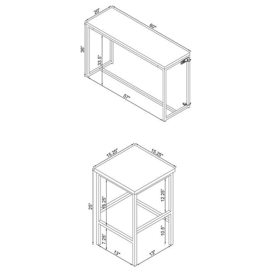 Cassidy - 4 Piece Counter Height Dining Table Set - Dark Oak 4 Piece Dining Room Sets by CoasterEveryday - Walls Furniture & Mattress