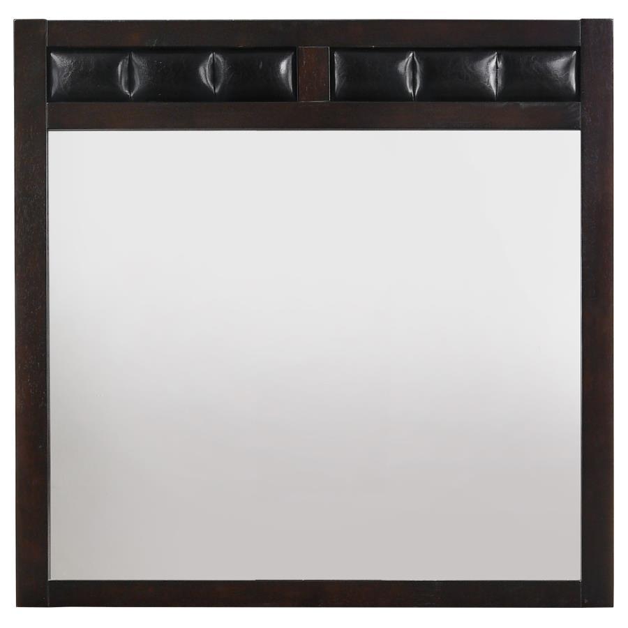 Carlton - Upholstered Rectangular Mirror Bedroom Mirrors by CoasterEveryday - Walls Furniture & Mattress