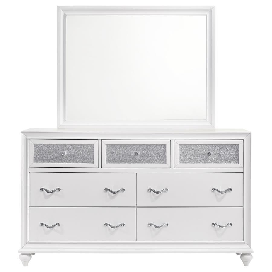 Barzini - 7 - drawer Dresser With Mirror Dresser & Mirror by CoasterEveryday - Walls Furniture & Mattress