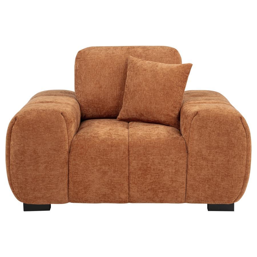 Octavia - Fabric Upholstered Track Arm Accent Chair Arm Chairs by Coaster Fine Furniture - Walls Furniture & Mattress