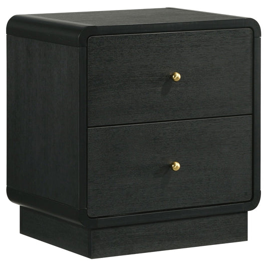 Cavelle - 2 - Drawer Nightstand Bedside Table - Black Accent Nightstands by Coaster Fine Furniture - Walls Furniture & Mattress