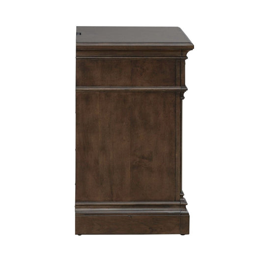 Arden Road - Nightstand With Charging Station - Satin Cherry Nightstands w/ Charging Stations by Liberty Furniture - Walls Furniture & Mattress