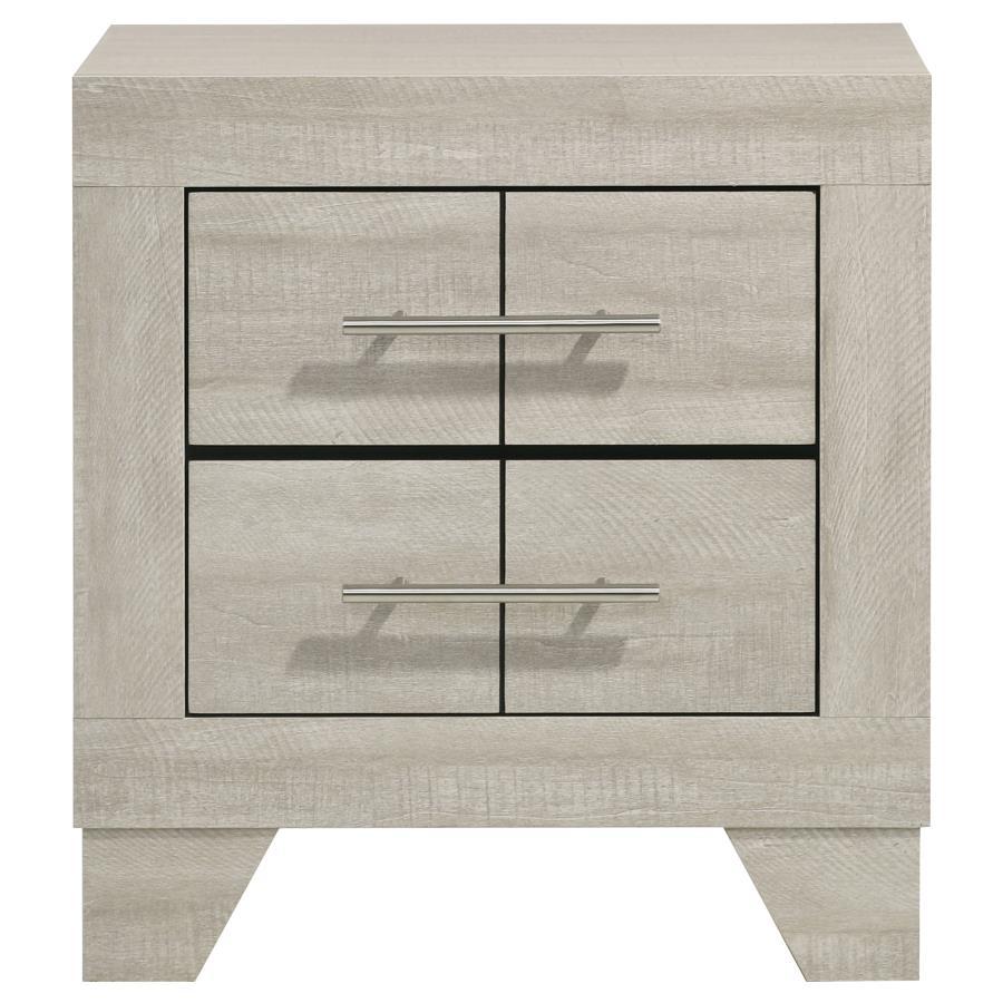 Trenton - 2 - Drawer Nightstand Bedside Table - Rustic Cream Accent Nightstands by Coaster Fine Furniture - Walls Furniture & Mattress