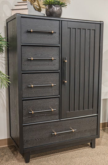 Haldenwick - Door Chest - Black Door Chests by Signature Design by Ashley® - Walls Furniture & Mattress