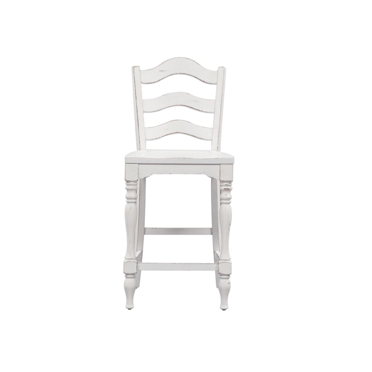 Magnolia Manor - Ladder Back Counter Chair - White Counter Chairs by Liberty Furniture - Walls Furniture & Mattress