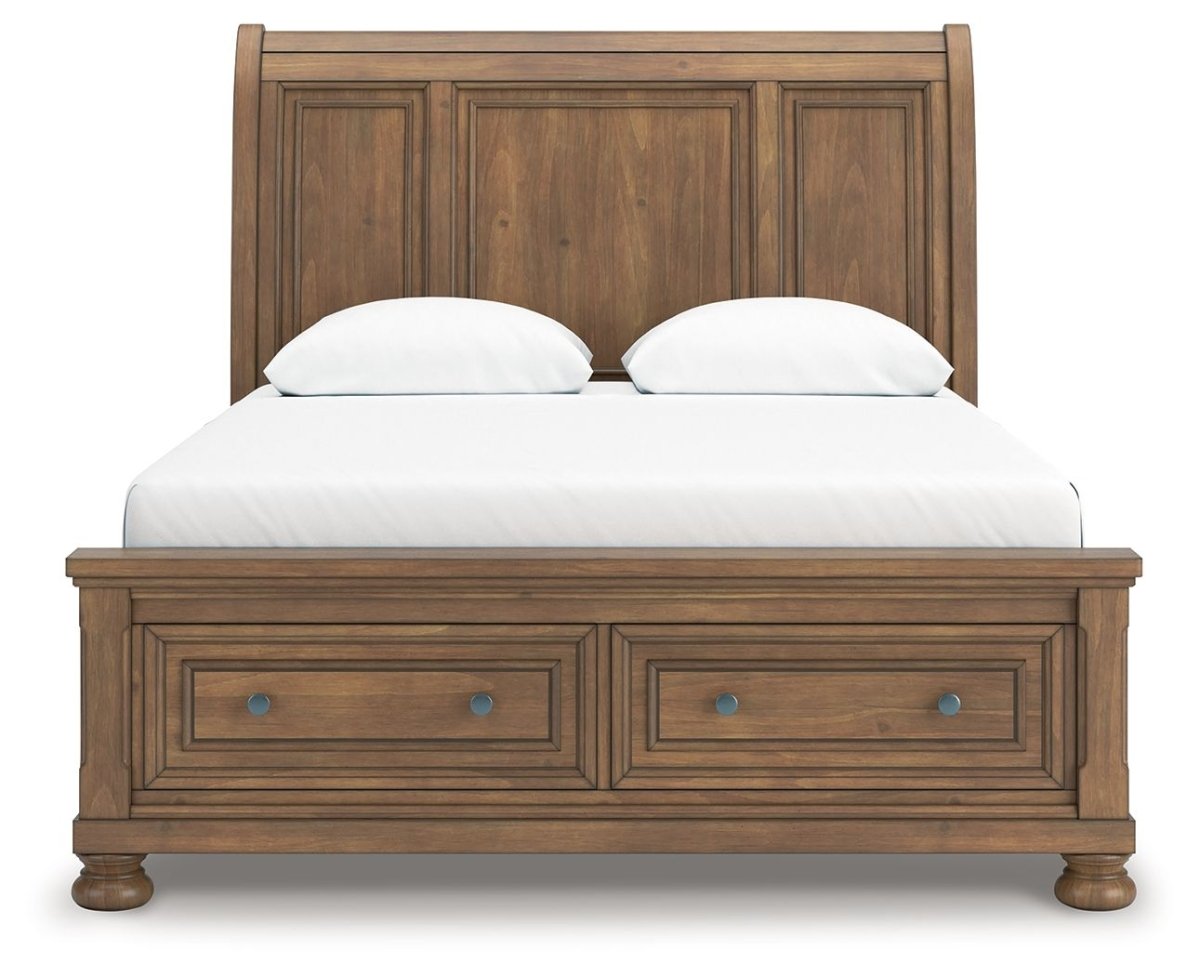 Feddinger - Storage Sleigh Bed Storage Beds by Signature Design by Ashley® - Walls Furniture & Mattress