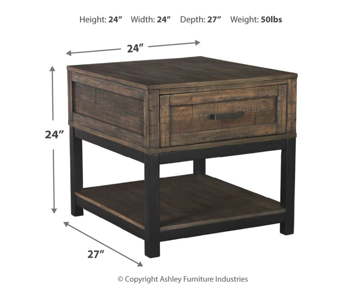 Johurst - Rectangular End Table - Grayish Brown End Tables by Signature Design by Ashley® - Walls Furniture & Mattress