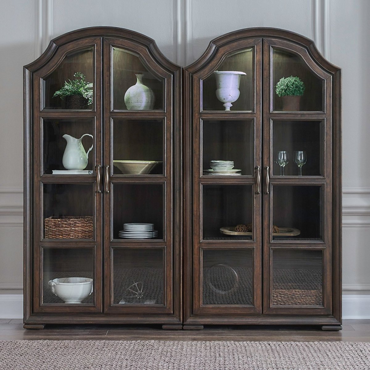 Provence Park - 2 Piece Bunching Cabinet Set - Brown 2 Piece Dining Room Sets by Liberty Furniture - Walls Furniture & Mattress