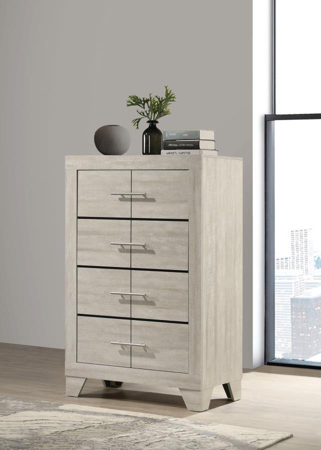 Trenton - 4 - Drawer Bedroom Chest Of Drawers - Rustic Cream Accent Chests by Coaster Fine Furniture - Walls Furniture & Mattress