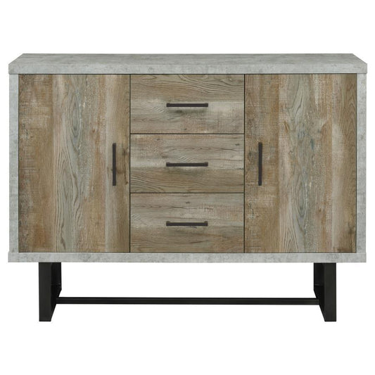 Abelardo - 3 - Drawer Engineered Wood Cabinet - Weathered Oak Accent Cabinets by CoasterEssence - Walls Furniture & Mattress