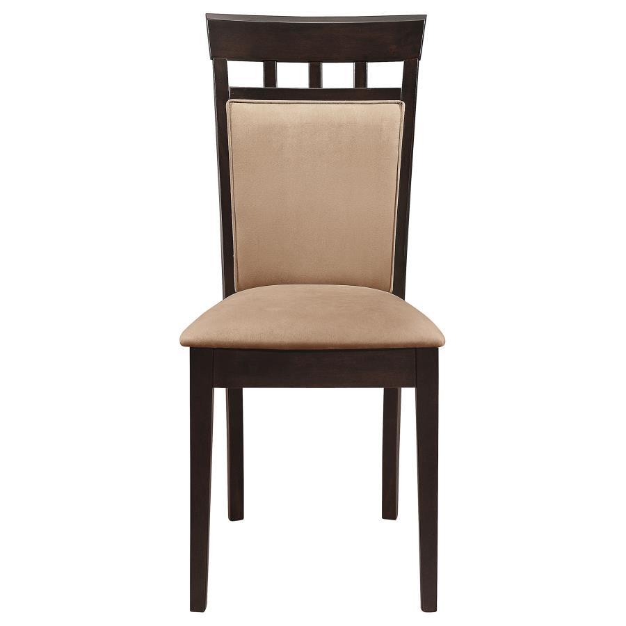 Gabriel - Closed Back Side Chairs (Set of 2) - Cappuccino Chair Sets by CoasterEveryday - Walls Furniture & Mattress