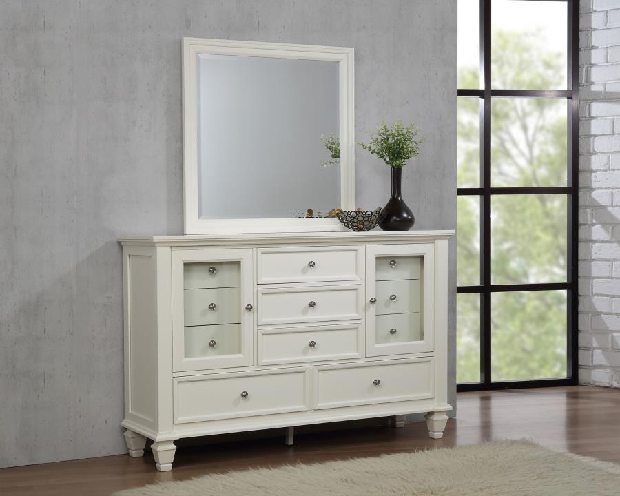 Sandy Beach - 11 - drawer Dresser With Mirror Dresser & Mirror by CoasterEssence - Walls Furniture & Mattress