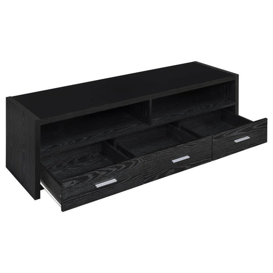 Alton - 3 - drawer Black Oak TV Console TV Stands by CoasterEssence - Walls Furniture & Mattress