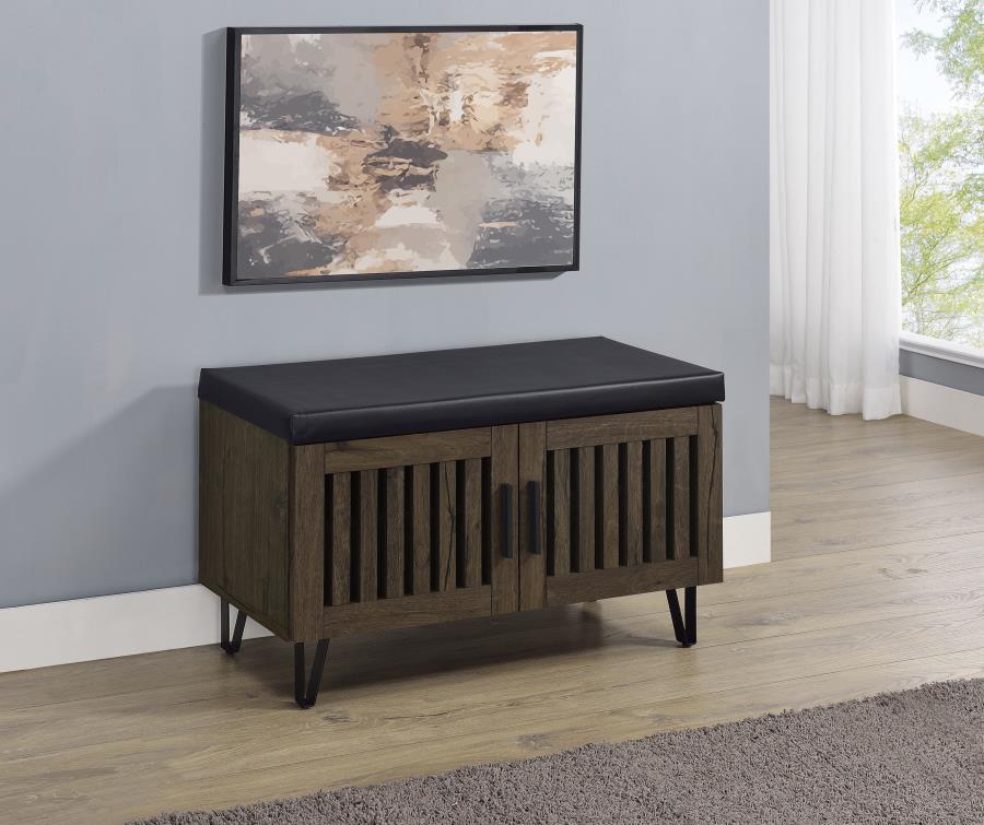 Brixton - 2 - Door Padded Entryway Shoe Storage Bench Storage Benches by Coaster Fine Furniture - Walls Furniture & Mattress