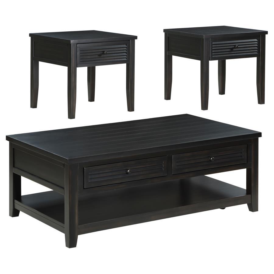 Concord - Coffee And End Table Set Distressed Table Sets by Coaster Fine Furniture - Walls Furniture & Mattress