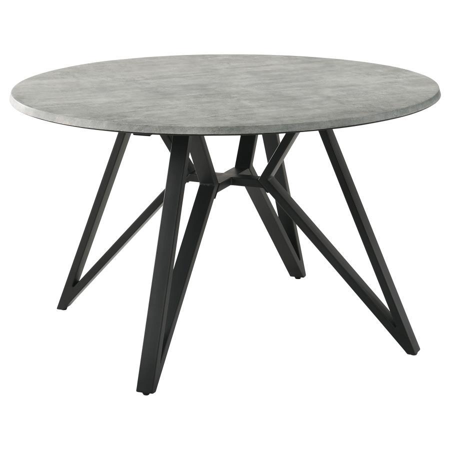 Neil - Round Smart Top Dining Table - Gunmetal Dining Tables by CoasterEveryday - Walls Furniture & Mattress