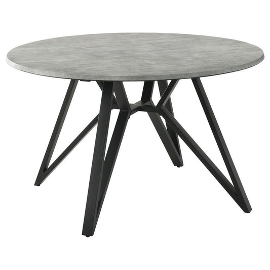 Neil - Round Smart Top Dining Table - Gunmetal Dining Tables by CoasterEveryday - Walls Furniture & Mattress