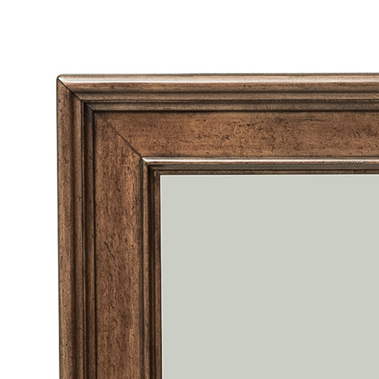 Rustic Traditions - Dresser & Mirror - Dark Brown Dresser & Mirror by Liberty Furniture - Walls Furniture & Mattress