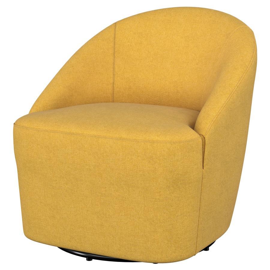 Leon - Upholstered Barrel Accent Swivel Chair Swivel Chairs by Coaster Fine Furniture - Walls Furniture & Mattress