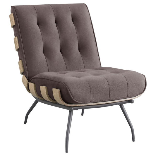 Aloma - Upholstered Tufted Armless Accent Chair Armless Chairs by Coaster Fine Furniture - Walls Furniture & Mattress