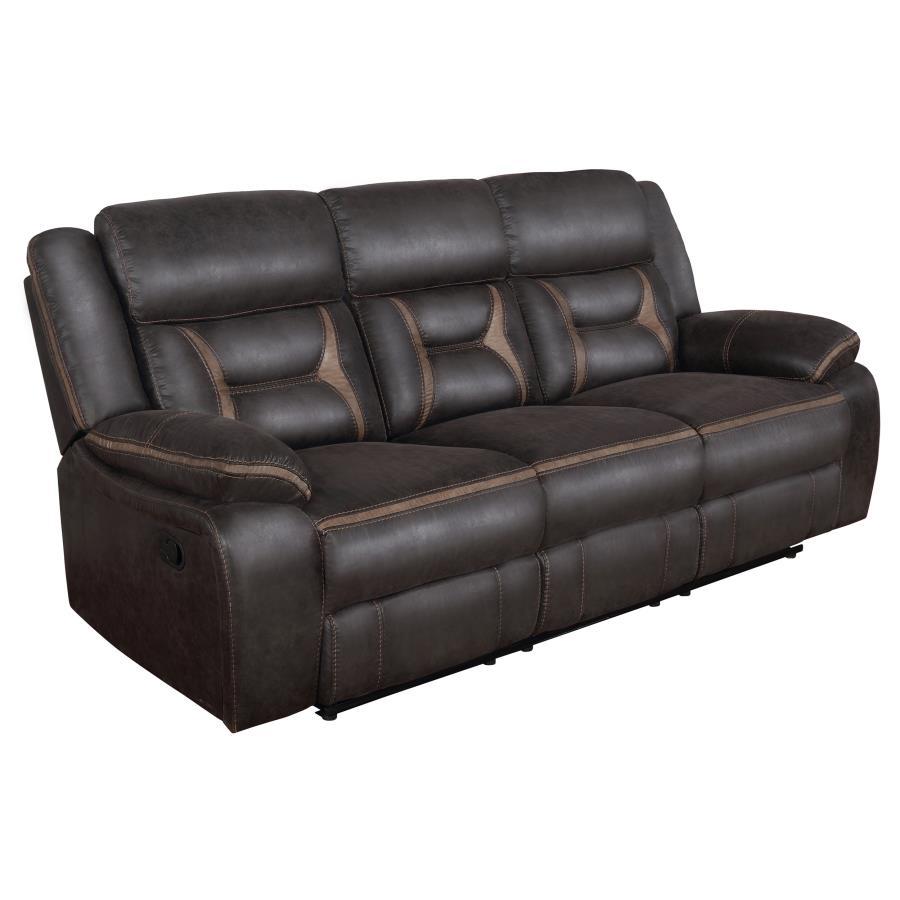Greer - Upholstered Motion Reclining Sofa Reclining Sofas by CoasterEveryday - Walls Furniture & Mattress