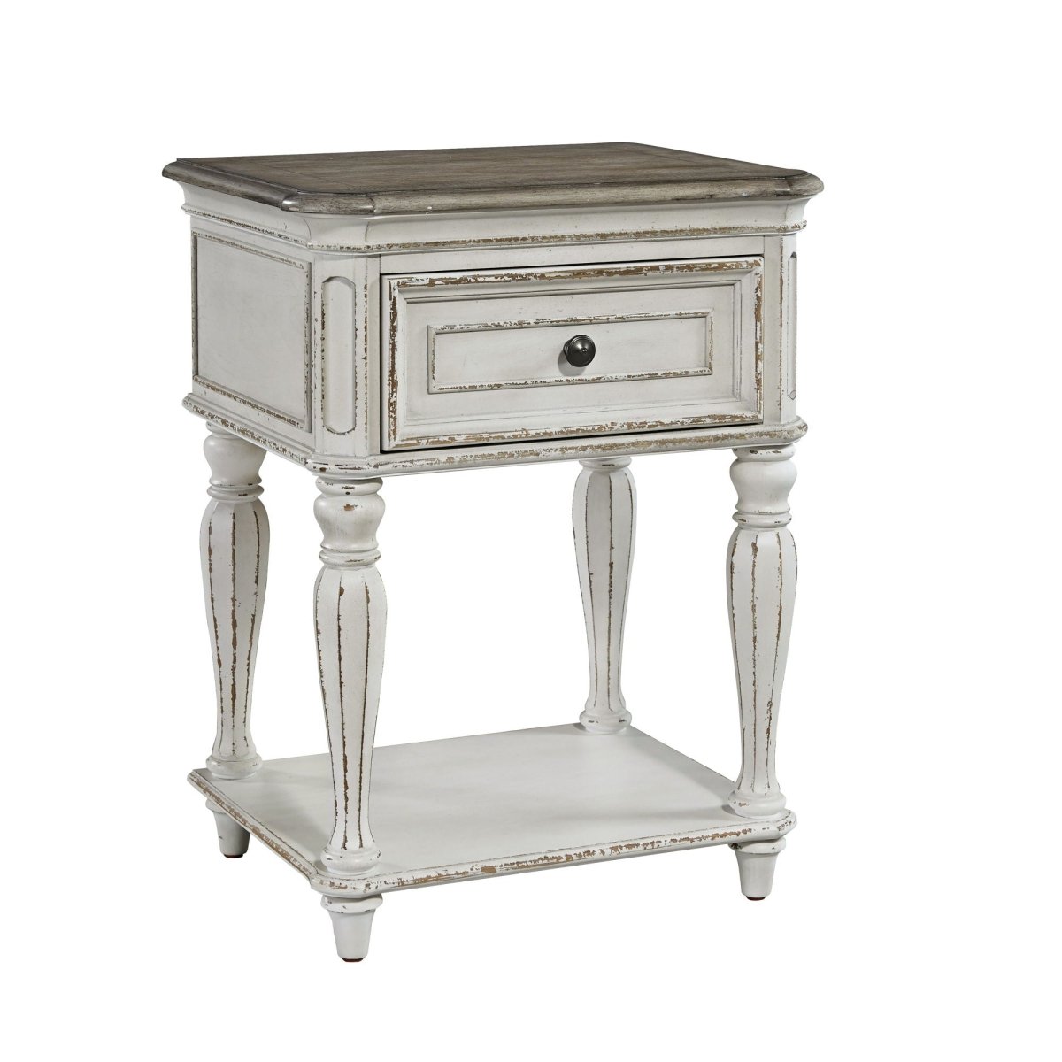Magnolia Manor - Leg Nightstand - White Accent Nightstands by Liberty Furniture - Walls Furniture & Mattress