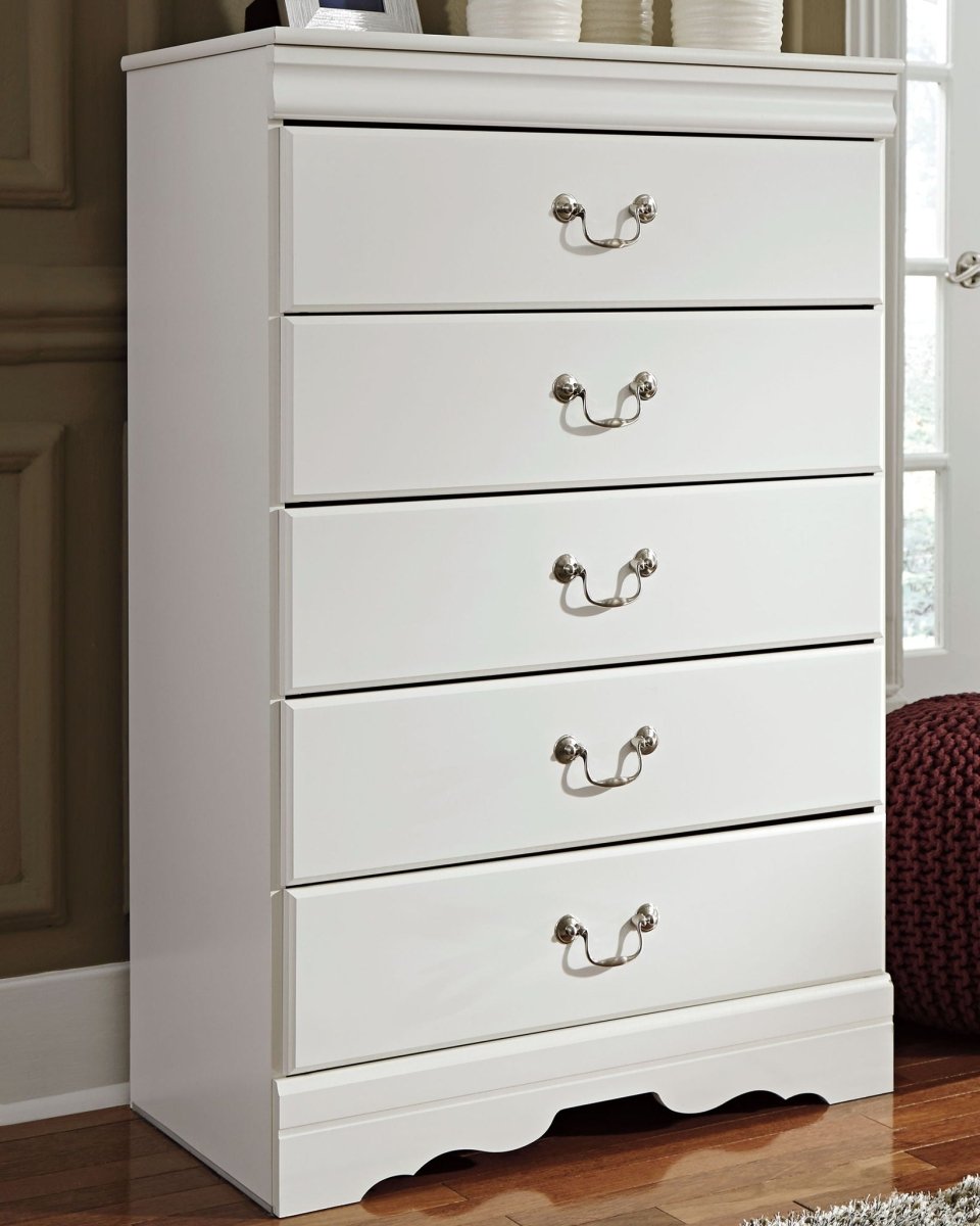 Anarasia - Five Drawer Chest - White Accent Chests by Signature Design by Ashley® - Walls Furniture & Mattress